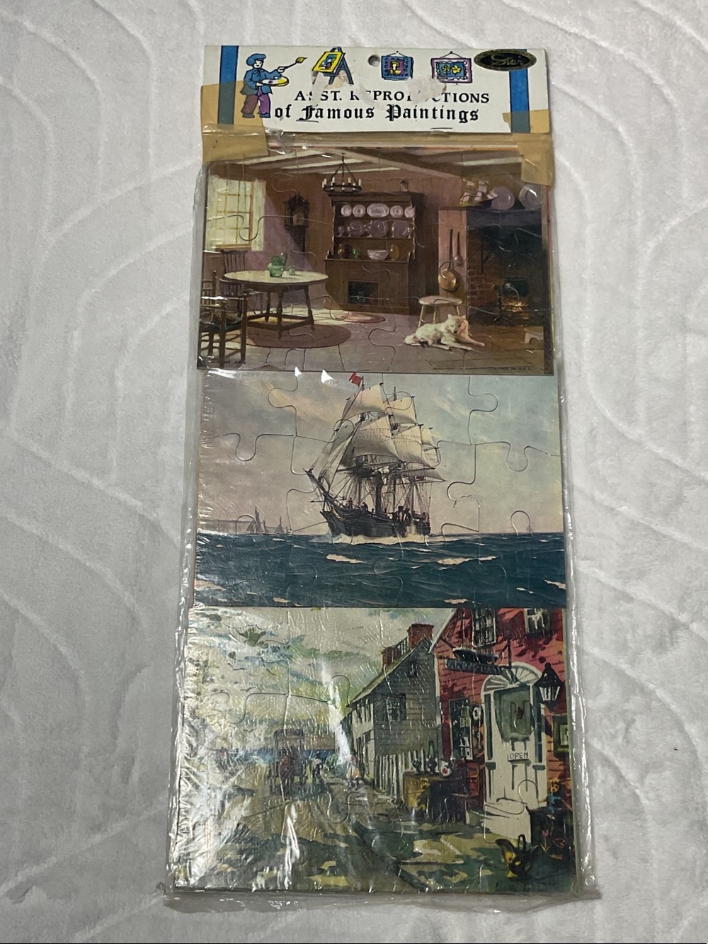 Vintage Famous Paintings Jigsaw Puzzles - Multicolor
